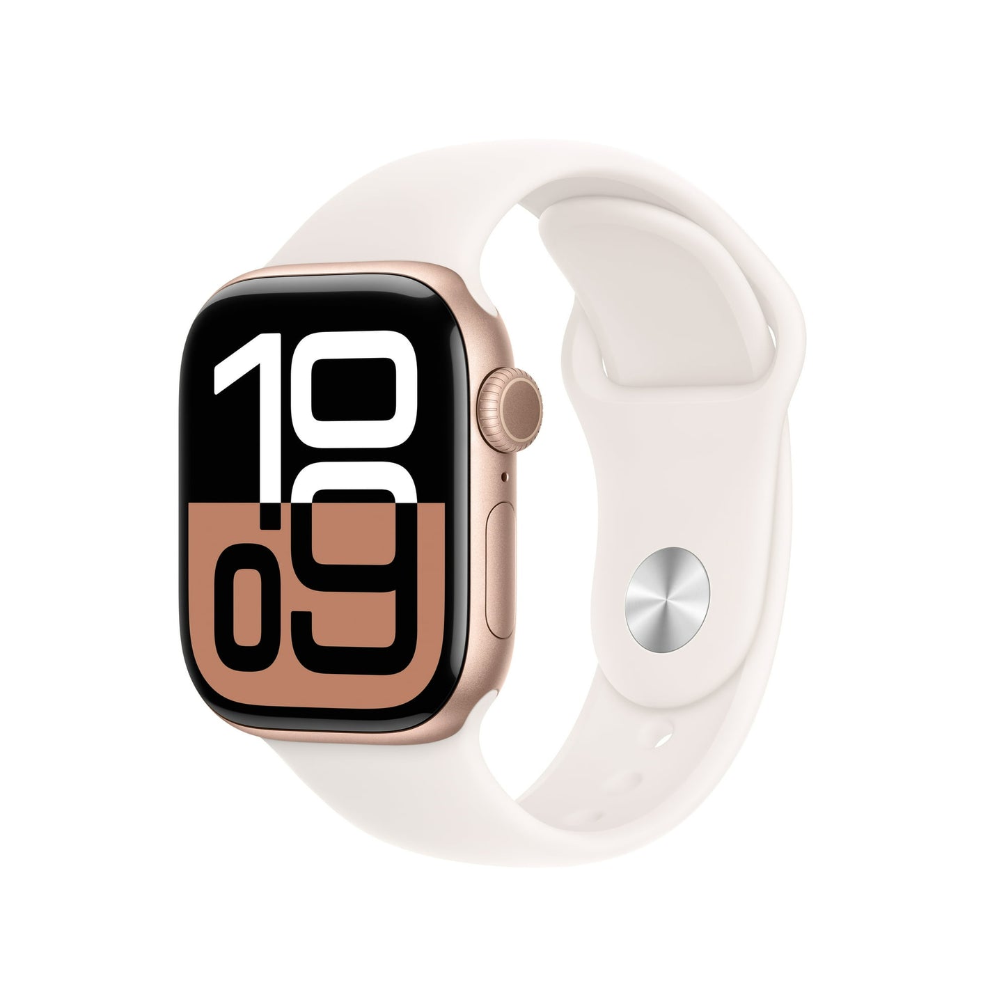 Apple Watch Series 10 GPS 42mm Rose Gold Aluminum Case with Light Blush Sport Band - M/L (MWWJ3LW/A)